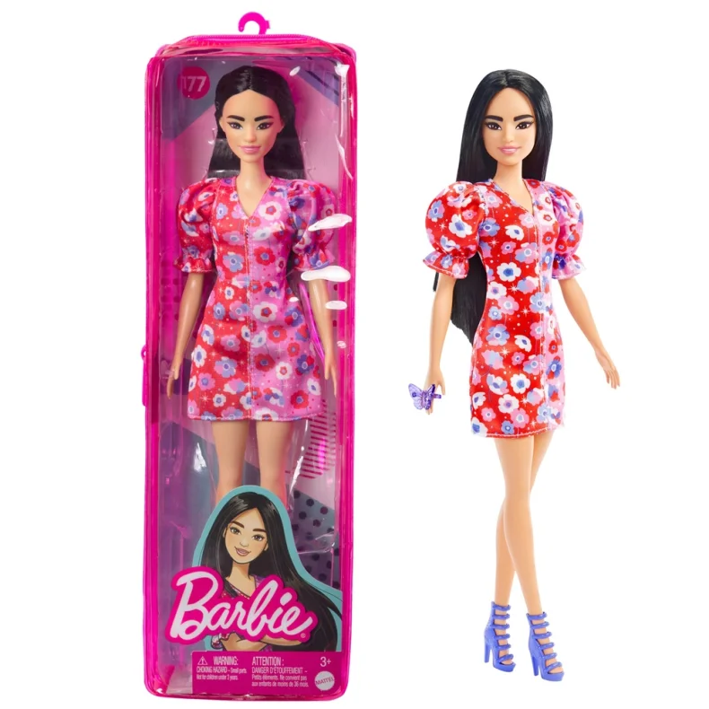 Barbie Fashionistas Dukke Lyserd blomster kjole -177