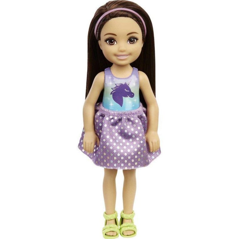 Barbie - Chelsea and Friends Dukke - Enhjrning kjole GTX39