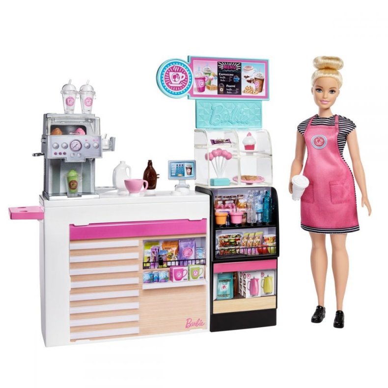 Barbie - Kaffe Butik St med Over 20 dele